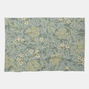 Linge De Cuisine William Morris Jasmine Bleu Vert Art Botanique