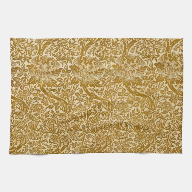 Linge De Cuisine William Morris Rose & chardon Floral Golden (Horizontal)