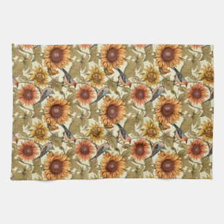 Linge De Cuisine William Morris Tournesols Oiseaux Automne