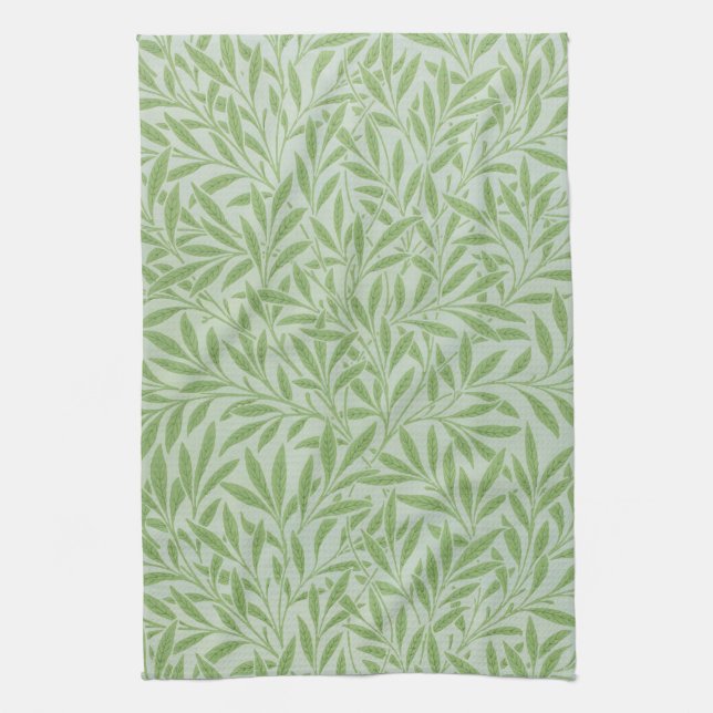 Linge De Cuisine William Morris Willow Flower Classic Green (Vertical)