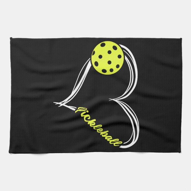 Linge De Cuisine Womens Love Pickleball - mignon match de picklebal (Horizontal)