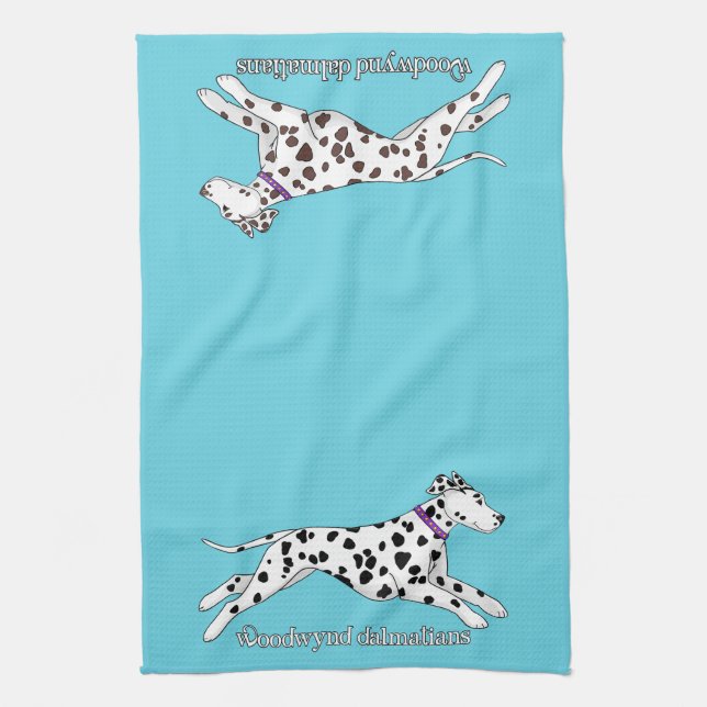 Linge De Cuisine Woodwynd Dalmatians black & liver (Vertical)