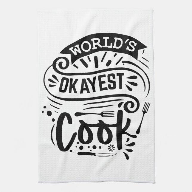 Linge De Cuisine World's Okayest Cook Apron - Ustensiles de cuisine (Vertical)