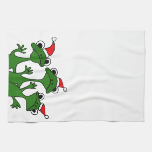 Linge De Cuisine XX bande dessinée de grenouilles d'arbre de Noël