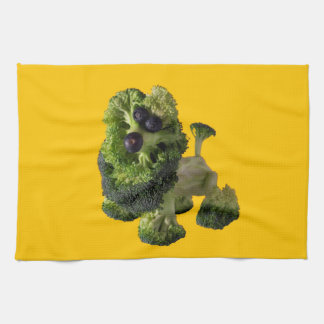 Linge De Cuisine Yellow dog kitchen towel.