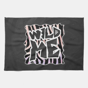 Linge De Cuisine Zebra Black and Pink Wild me