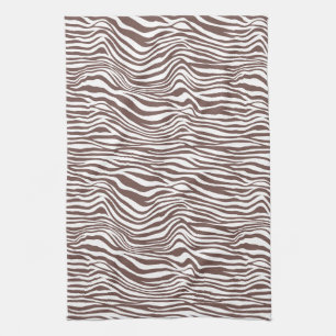 Linge De Cuisine Zèbre animal Brown Imprimer les bandes