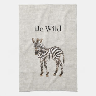 Linge De Cuisine Zèbre Safari Animal Fausse Linen
