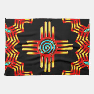 Linge De Cuisine Zia Soleil - Zia Pueblo - Nouveau-Mexique