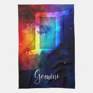 Linge De Cuisine Zodiac : Gemini Rainbow Space