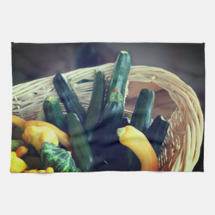 Linge De Cuisine Zucchini Summer Squash Gourds Légumes  