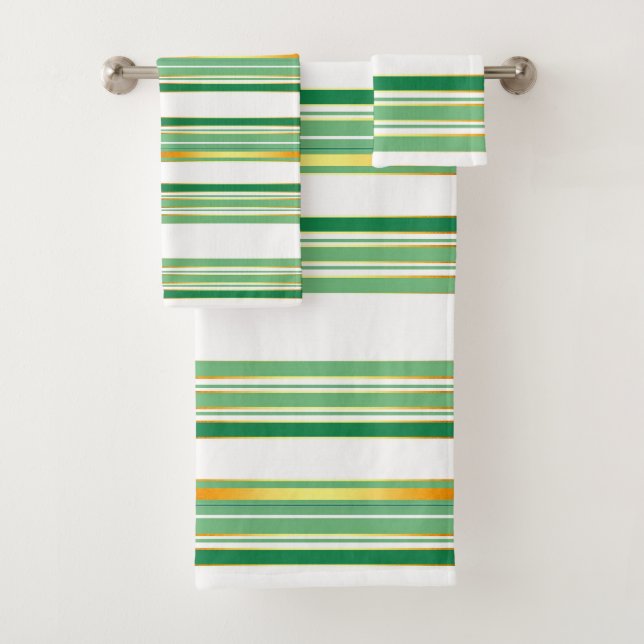 Linge Luxe Populaire Green Gold Texture Collection (En situation)