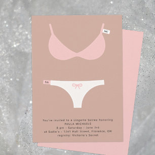 LINGERIE AVEC TAILLE TAGS SOIRE´/DOUCHE Invitation