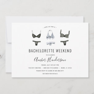 Lingerie Bachelorette Itinéraire Invitation