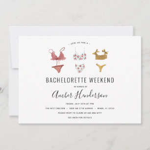 Lingerie Bachelorette Itinerary Einladung