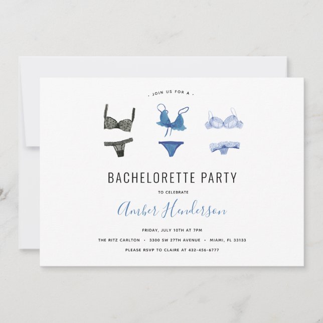 Lingerie Bachelorette Party Invitation (Devant)