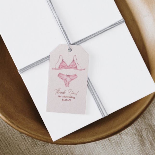 Lingerie Blush Brautparty Geschenkanhänger (Von Creator hochgeladen)