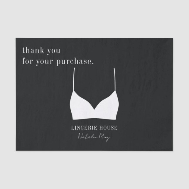 Lingerie Boutique danke Seidenpapier (Vorderseite)