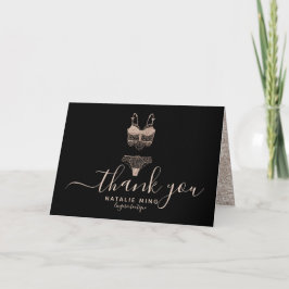 Lingerie Boutique Logo Business Vielen Dank Karte