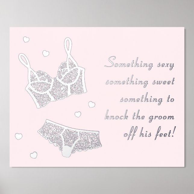 Lingerie Brautparty Junggeselinnen-Abschied Signie Foliendrucke (Vorderseite)