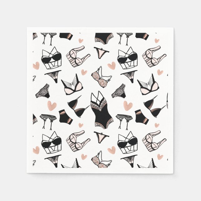 Lingerie Brautparty Napkins Serviette (Vorderseite)