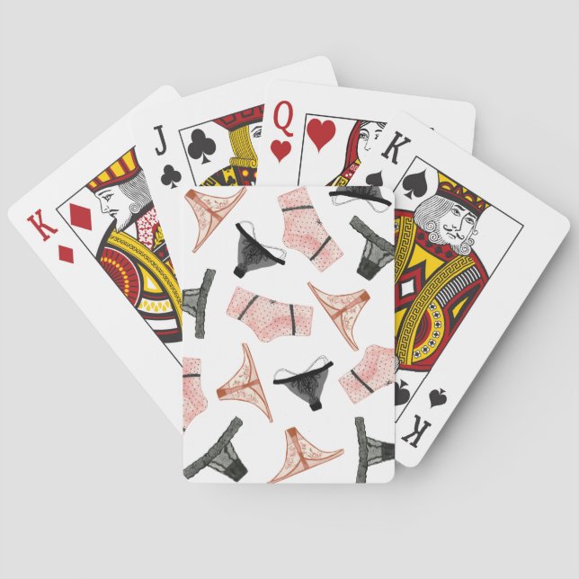 Lingerie Brautparty Spielkarten (Rückseite)