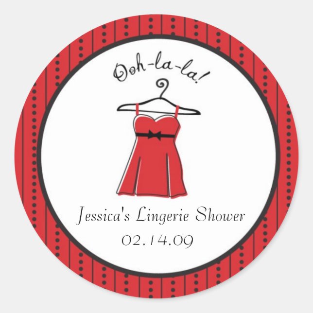 Lingerie Brautparty Stickers (Vorderseite)
