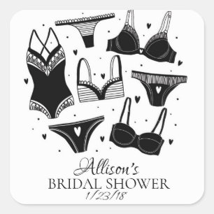 Lingerie Brautparty Umschlag Aufkleber