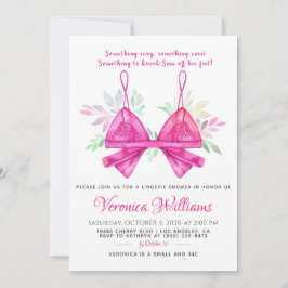 Lingerie Bridal Dusche Einladung