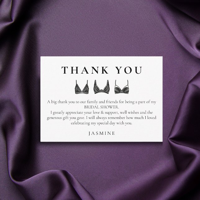 Lingerie Bridal Shower Thank You Card Dankeskarte (Von Creator hochgeladen)