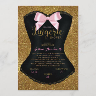 Lingerie douche bachelorette invitation or