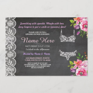 Lingerie Douche de Mariée Invitation en Dentelle F