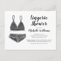Lingerie Douche nuptiale Invitation