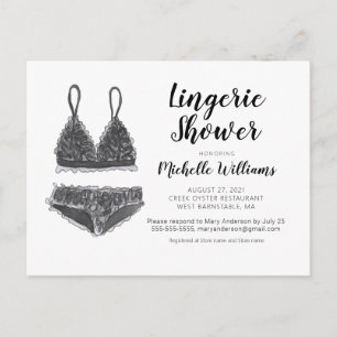Lingerie Douche nuptiale Invitation