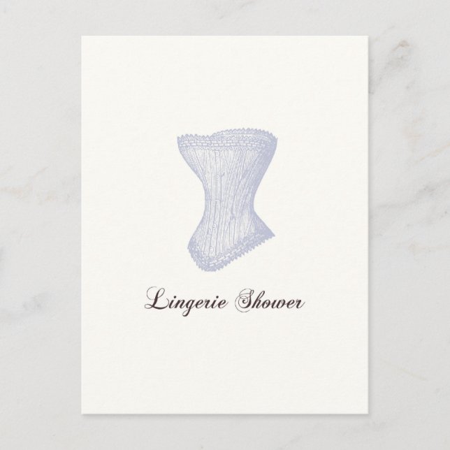 Lingerie-Dusche Postkarte (Vorderseite)