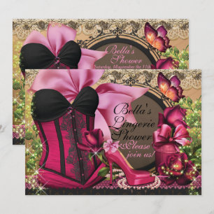 Lingerie et Bachelorette Fête Douche invitations