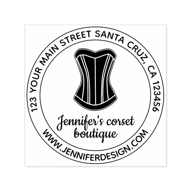 Lingerie Fashion Logo Corset Permastempel (Design)