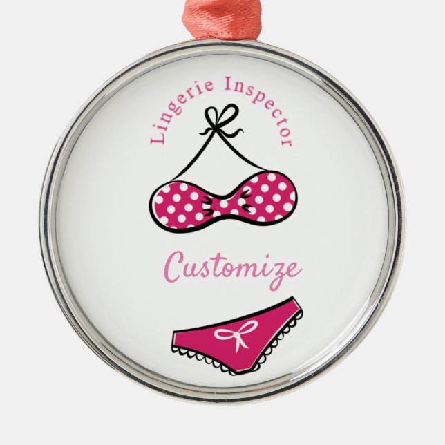 Lingerie Inspector Thunder_Cove Ornament Aus Metall (Vorne)