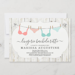 Lingerie Junggeselinnen-Abschied - Rustikale Wäsch Einladung