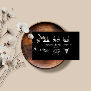 Lingerie Mode schwarz Visitenkarte