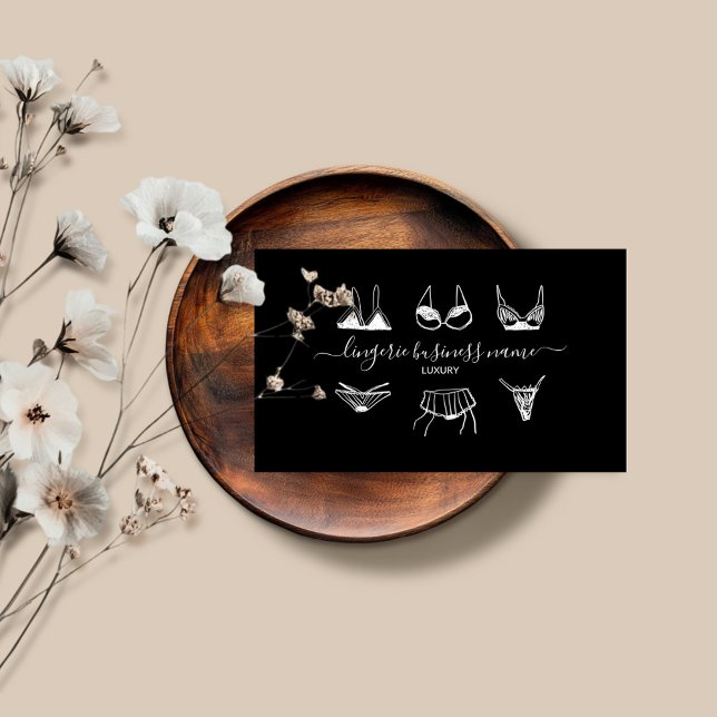 Lingerie Mode schwarz Visitenkarte (Von Creator hochgeladen)