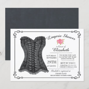 Lingerie nuptiale moderne et amusante Invitation