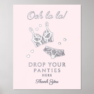 Lingerie Party Brautparty Drop Your Pants Foliendrucke