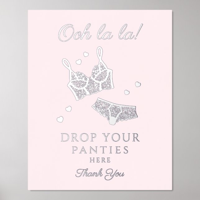 Lingerie Party Brautparty Drop Your Pants Foliendrucke (Vorderseite)