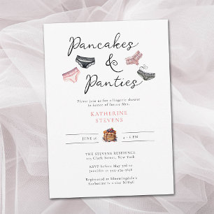 Lingerie Party Pancakes Panties Brautparty Einladung