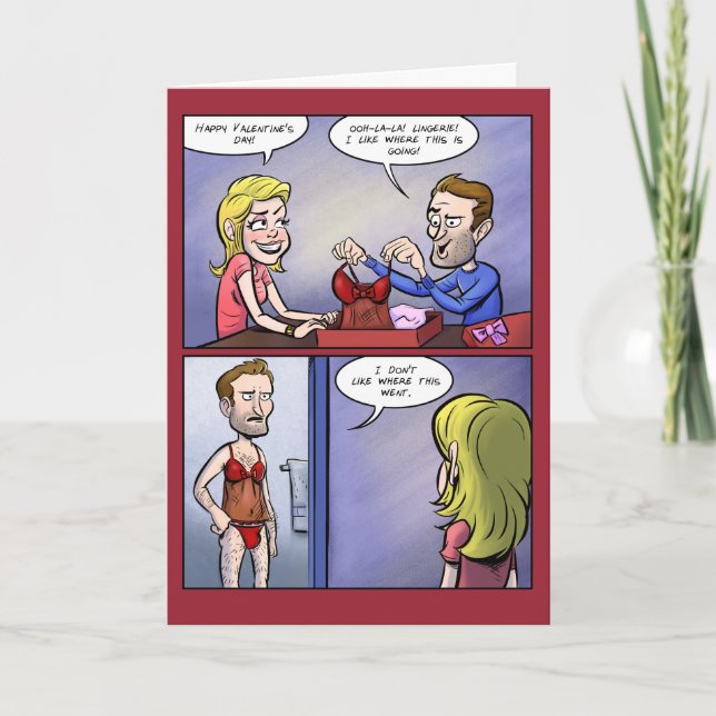 Lingerie Valentine Feiertagskarte (Vorderseite)