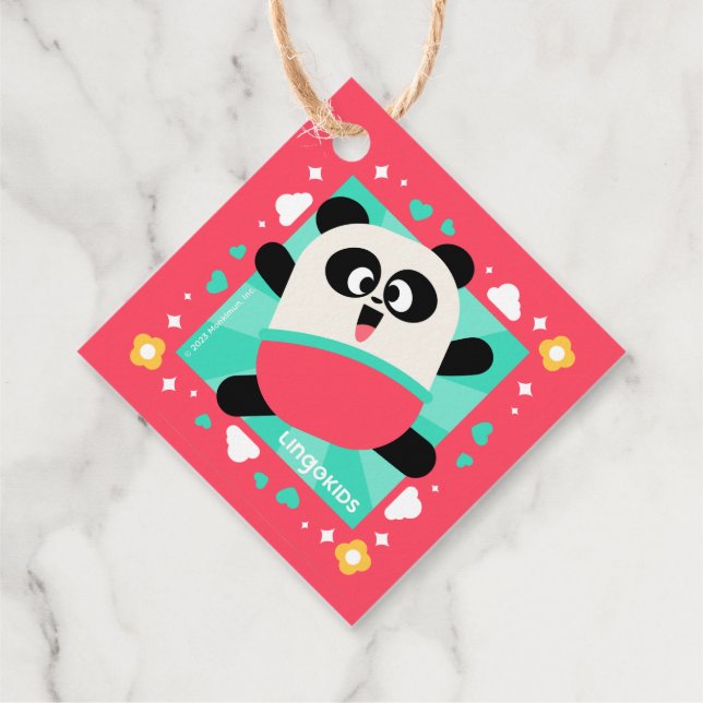 Lingokids-Party mit Elliot Geschenkanhänger (Rückseite)