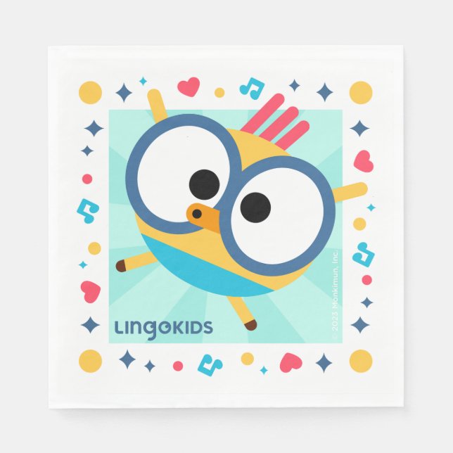 Lingokids Party Paper Napkins mit Billy Serviette (Vorderseite)