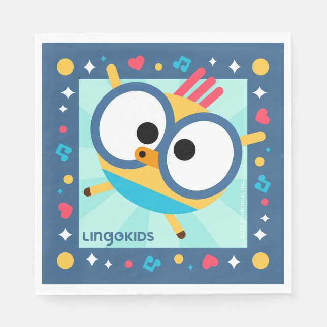 Lingokids Party Paper Napkins with Billy Serviette (Vorderseite)