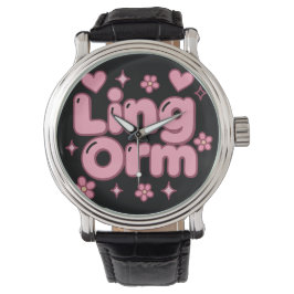 Lingorm Kawaii Bubble Letter Armbanduhr
